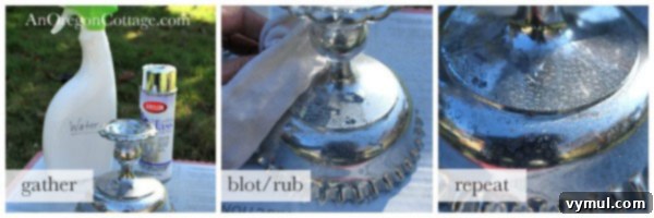 antique faux mercury glass steps antique faux mercury glass steps