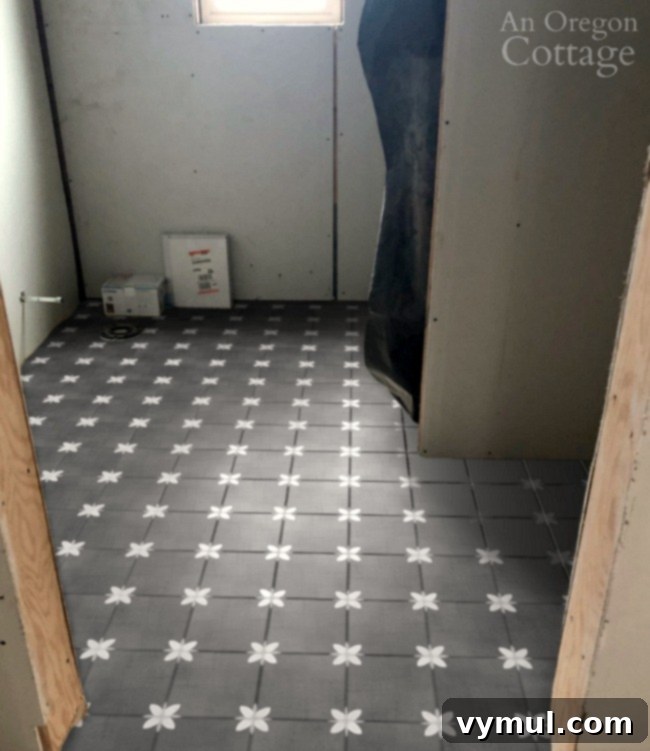 Crossing Borders in a World Gone Wild 6 main bath floor with Fiona tile-tile website photo