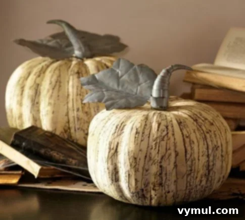 PB-papier-mache-pumpkin Pottery Barn inspired papier-mache pumpkin with script