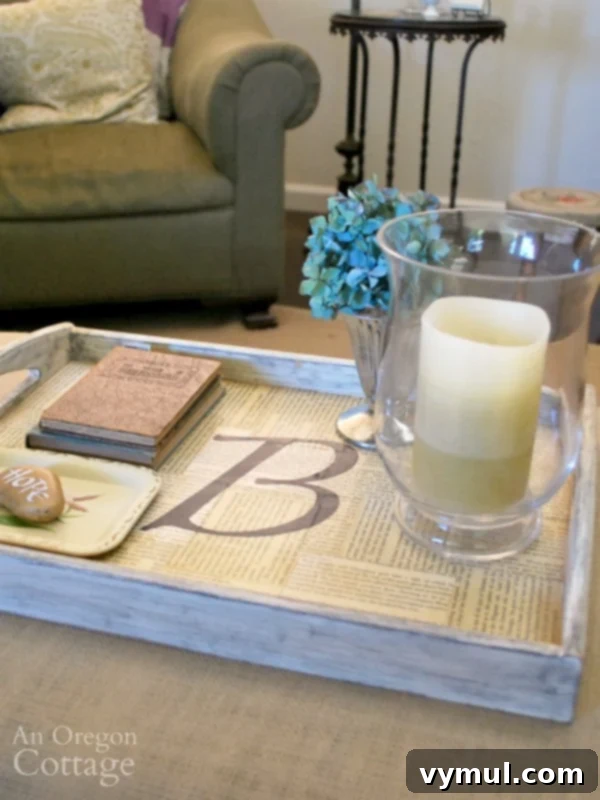 Bespoke Book Page Monogram Tray 2 Monogram book page tray on coffee table