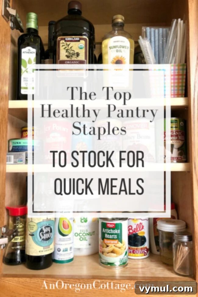top pantry staples to stock for quick meals