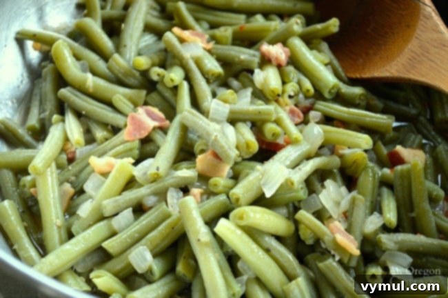 Long-cooked green beans