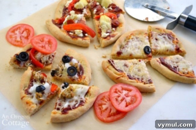 Individual Homemade Pizza baked and cut