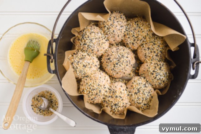 sourdough rolls with topping
