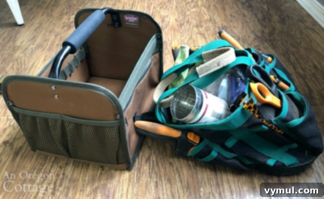 Good Things Vol. 26: New Arbor and Video, Sturdy Garden Tote, Slate Tags, Books and Beyond 5 Comparison of old and new garden totes