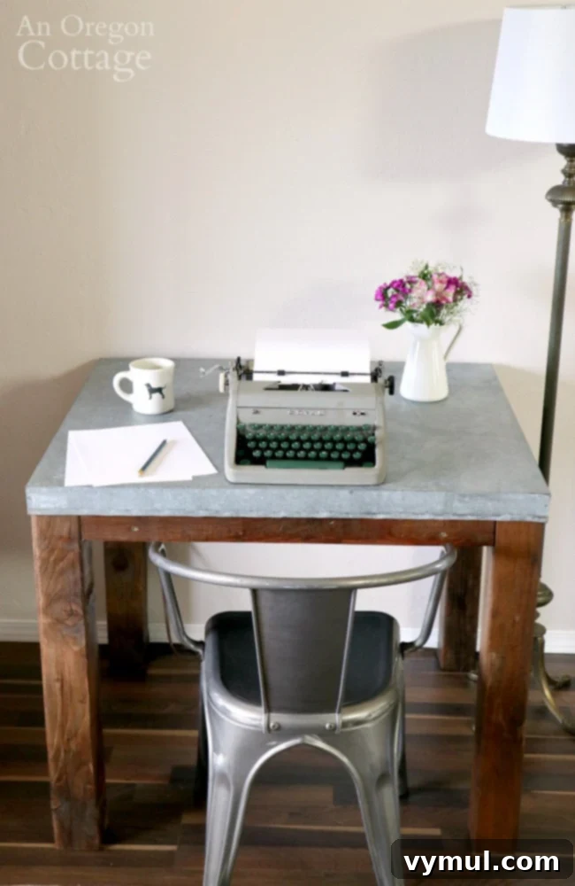 Episode 5: Garden Bed Soaker Hose Setup and DIY Rustic Metal Table 3 DIY metal top rustic table