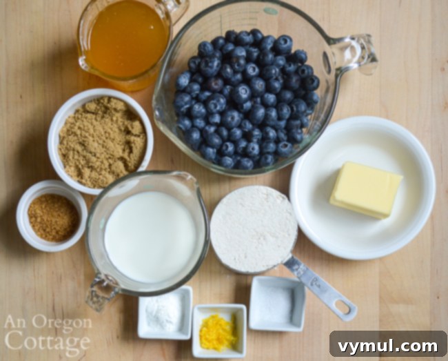 Blueberry Cobbler ingredients