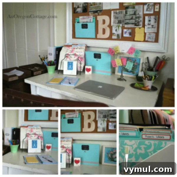 Organized Office Space-After - An Oregon Cottage