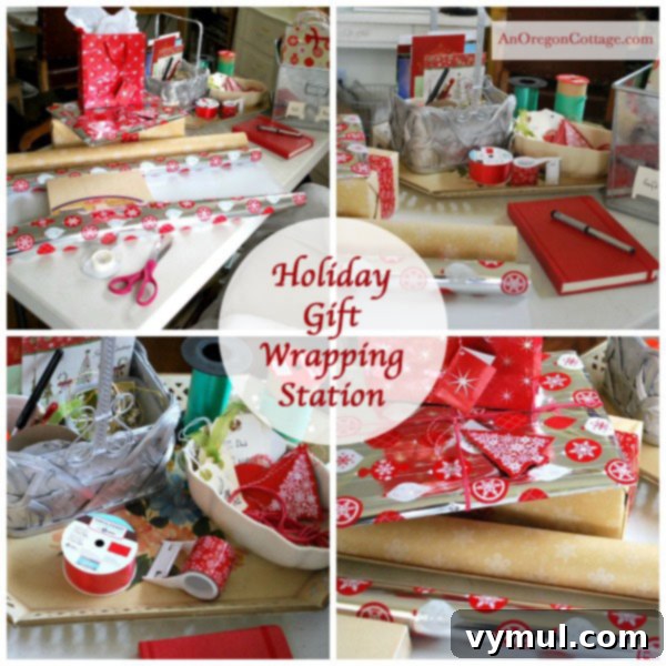 Gift Wrap Station - An Oregon Cottage