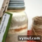 Buckwheat, oat & cinnamon pancake mix layers in jar