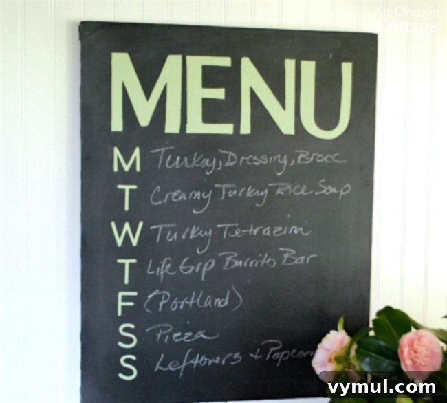 Canvas chalkboard menu tutorial