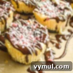 decorated Mini Cookie Peppermint Cheescakes