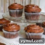 Secretly Healthy Chocolate Zucchini Cupcakes 8 Close-up of baked chocolate zucchini cupcakes on a cooling rack
