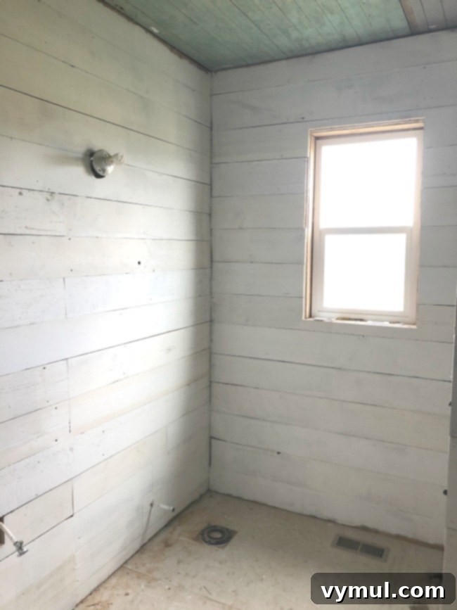 Our Farmhouse Main Bathroom Remodel Journey 5 bath wood walls painted