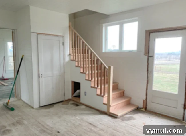 From 2020 Lessons to 2021 Aspirations 3 kitchen stairs with painted walls