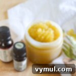 Sugar scrub in container