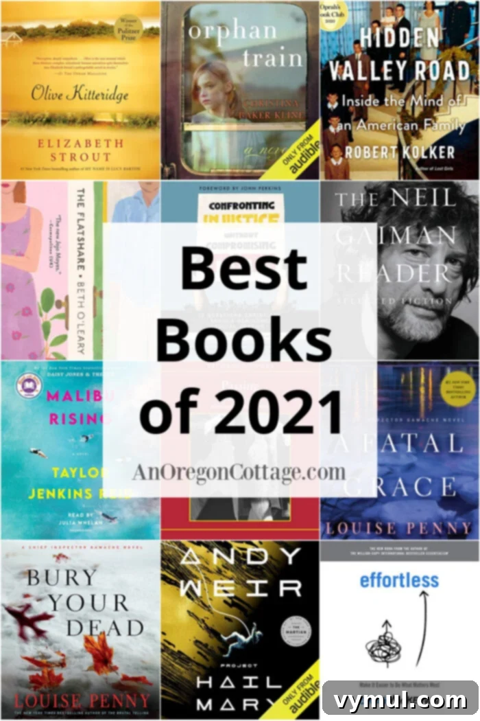 Thirteen Unforgettable Reads from 2021 2 Collage of book covers from the best books of 2021, featuring diverse genres like historical fiction, literary fiction, nonfiction, and mysteries, perfect for finding your next great read.