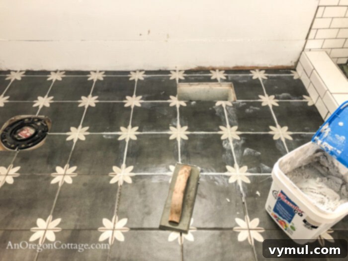 1900 Farmhouse Main Bathroom: Classic Charm Reimagined 8 tile-grouting main bathroom floor