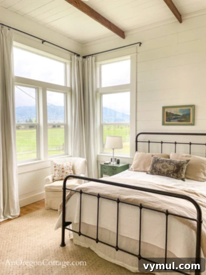 farmhouse primary bedroom southeast corner-beams AFTER