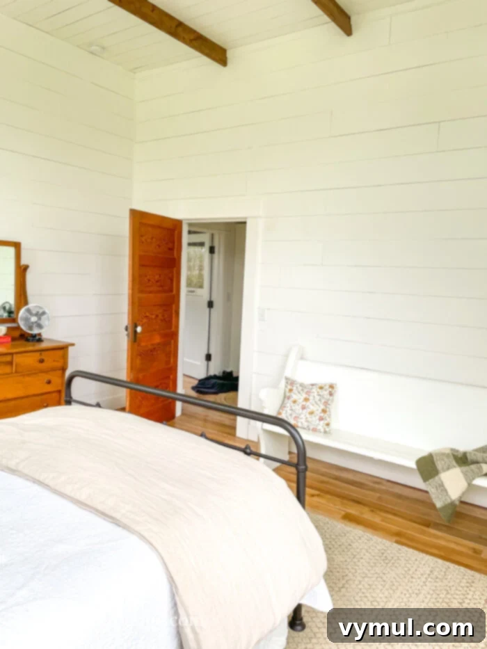 farmhouse primary bedroom-door wall AFTER