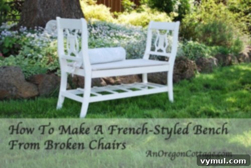 French Styled Bench made from old chairs