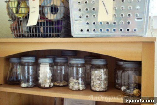 Vintage Canning Jar Organization