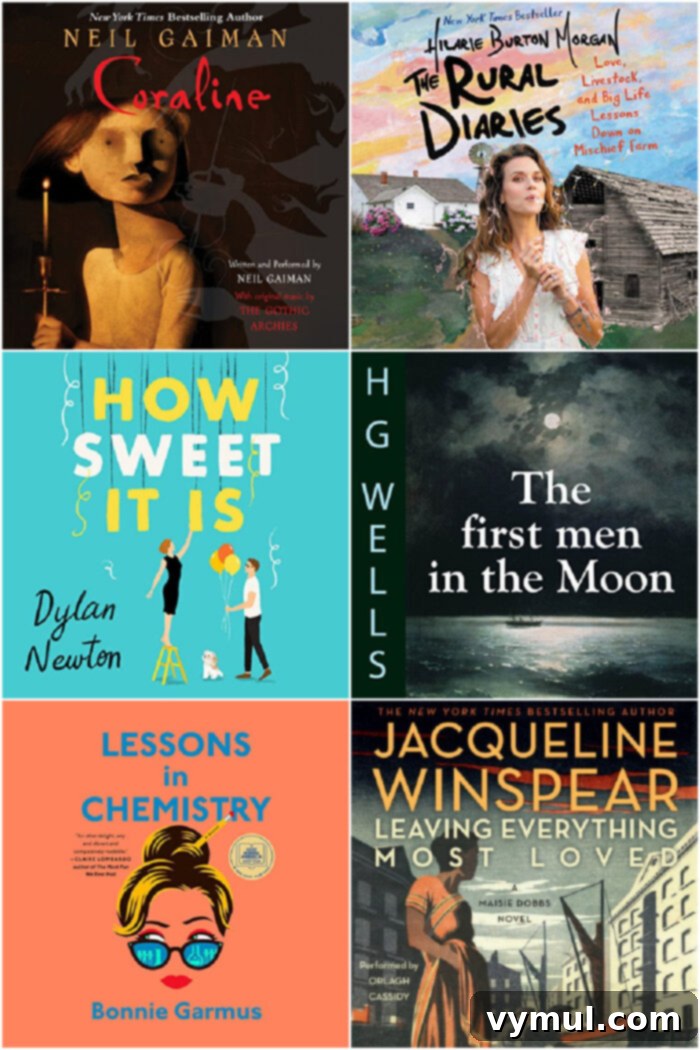 Curated 54: Home Hacks & Happy Reads 9 Covers of six books read in september, including Coraline, Rural Diaries, and Lessons in Chemistry