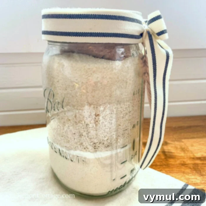 Snickerdoodle Cookie Mix Gift Jar with Wholesome Oat and Whole Wheat and Printable Tags 10 Beautifully layered Oat-WW snickerdoodle cookie mix gift in a jar