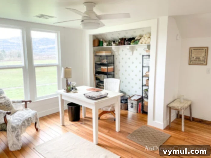 Recap, Reframe, Realign: Your 2023 Vision 4 office desk nook almost done, showcasing a completed home renovation project and personalized workspace