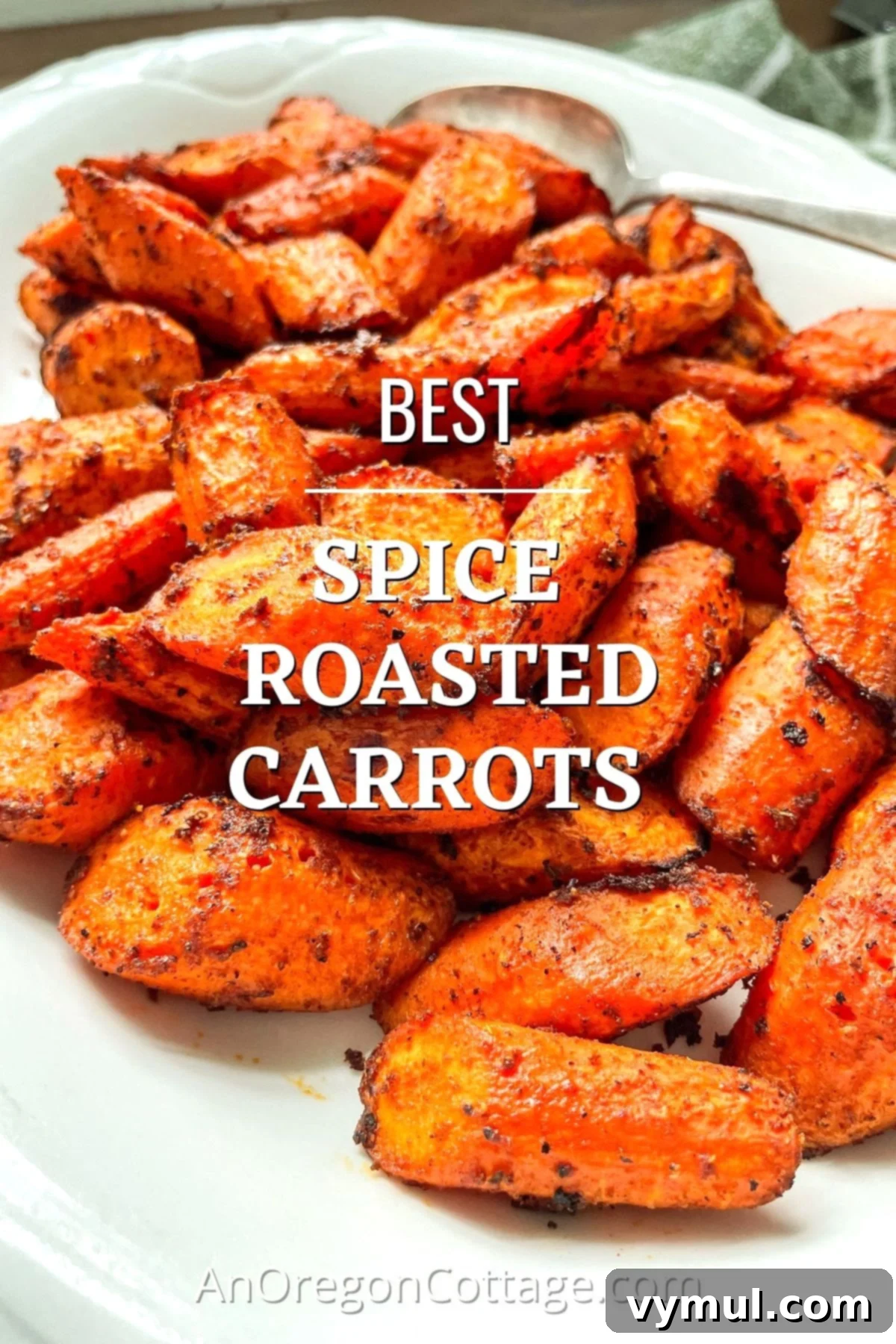 Irresistible Garlic Spiced Roasted Carrots 2 best spice roasted carrots on platter close