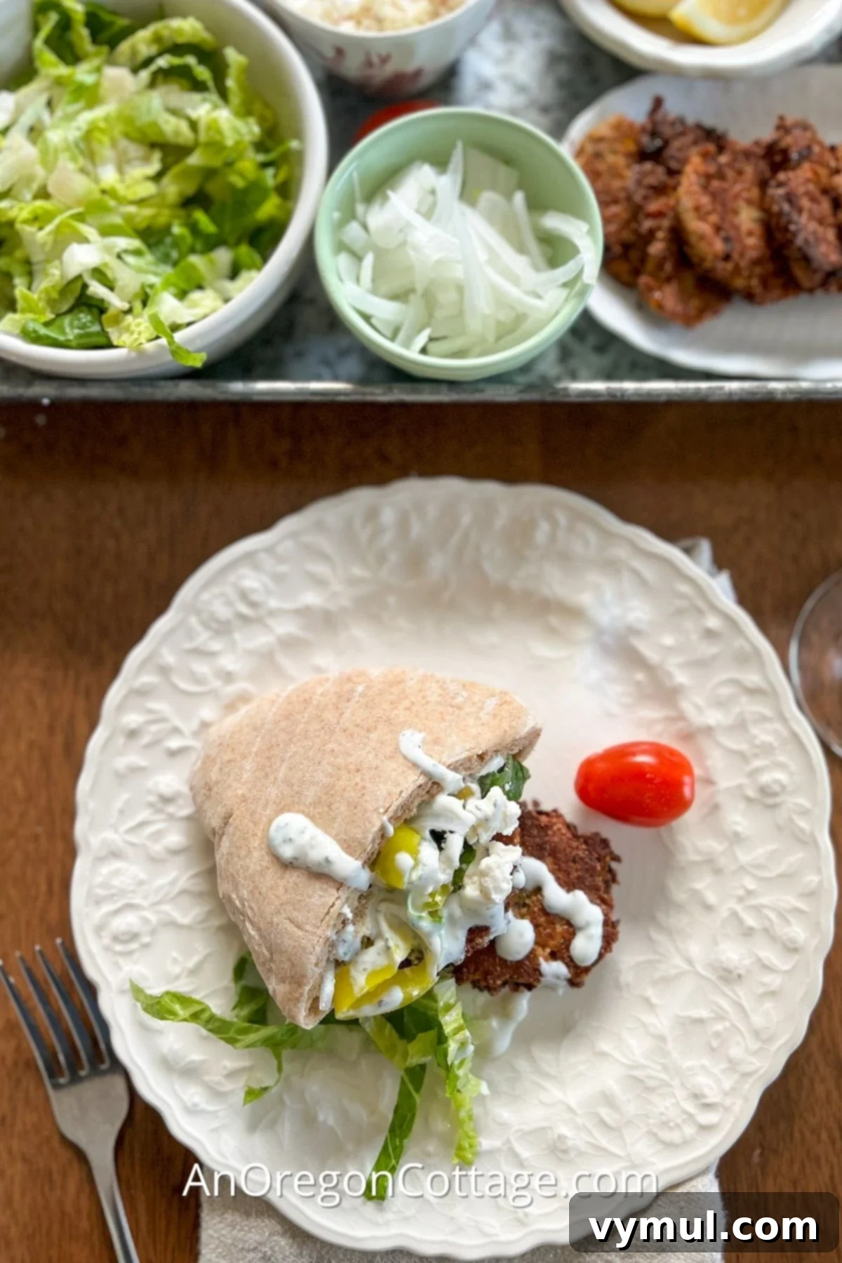 Mediterranean Pita Tuna Patties Board, a quick and delicious 30-minute meal for busy weeknights.