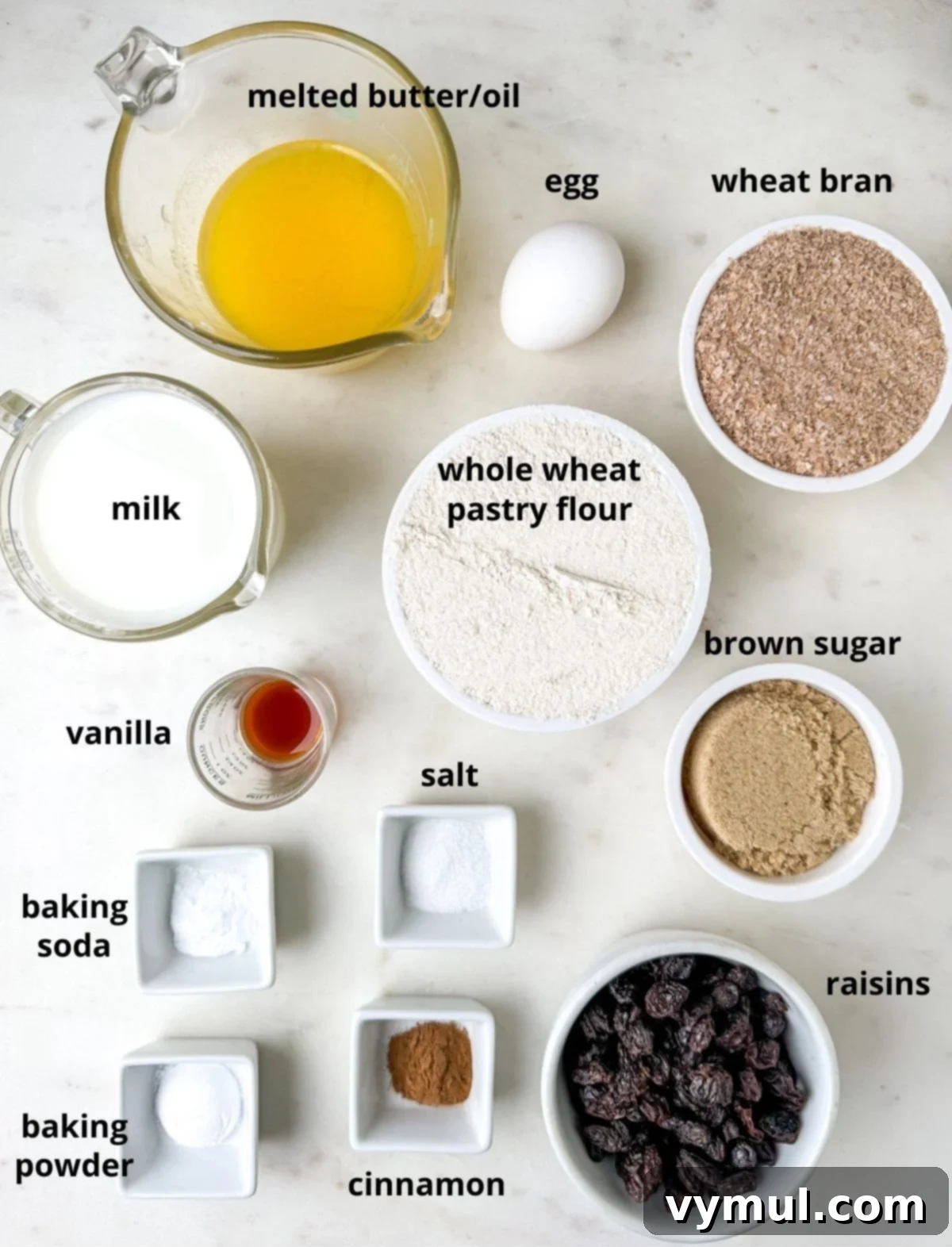 ingredients for bran muffins