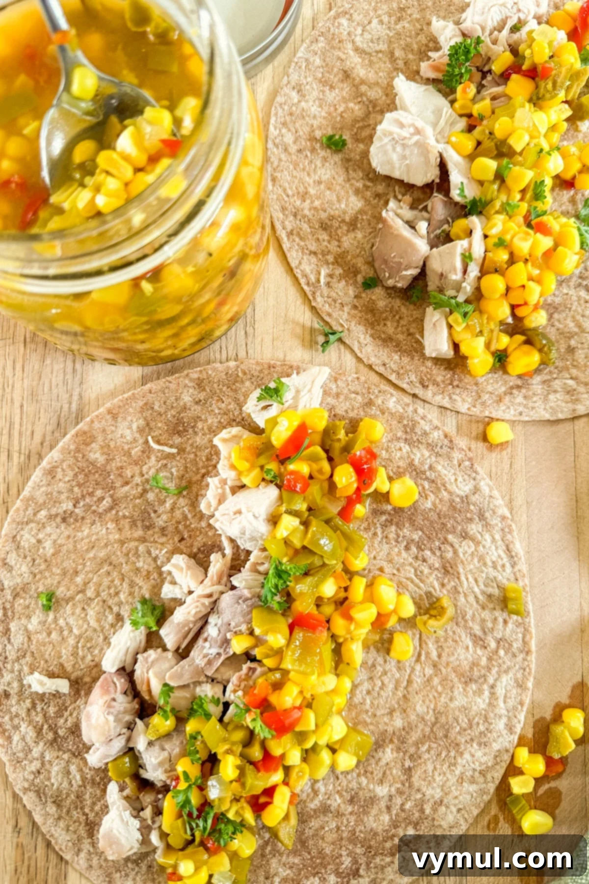 Spicy Olive Corn Relish: Water Bath Canning 5 corn relish used on chicken tortilla wraps