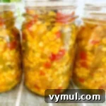 Spicy Olive Corn Relish: Water Bath Canning 7 jars of corn relish
