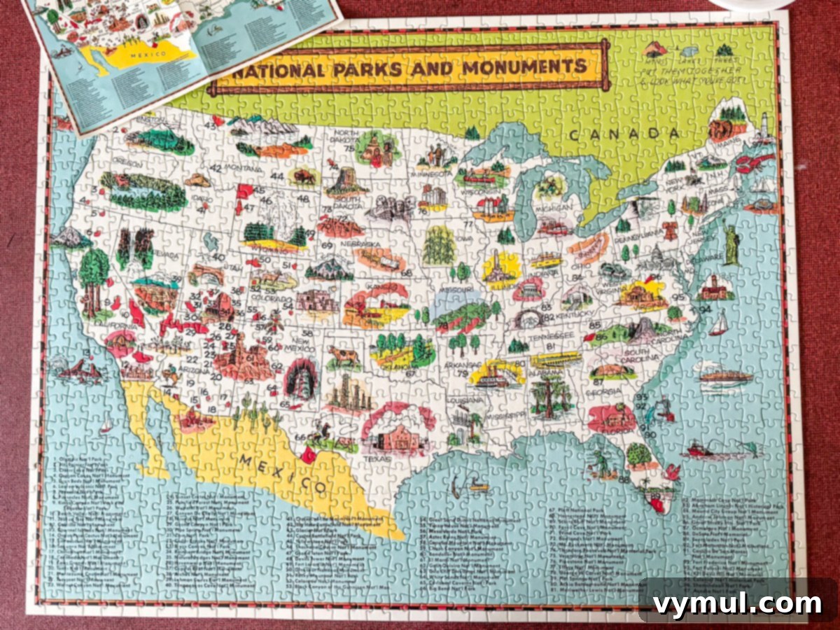 Finding Joy in the Everyday: Garden, Puzzles, Wellness & Reads 4 national parks puzzle completed