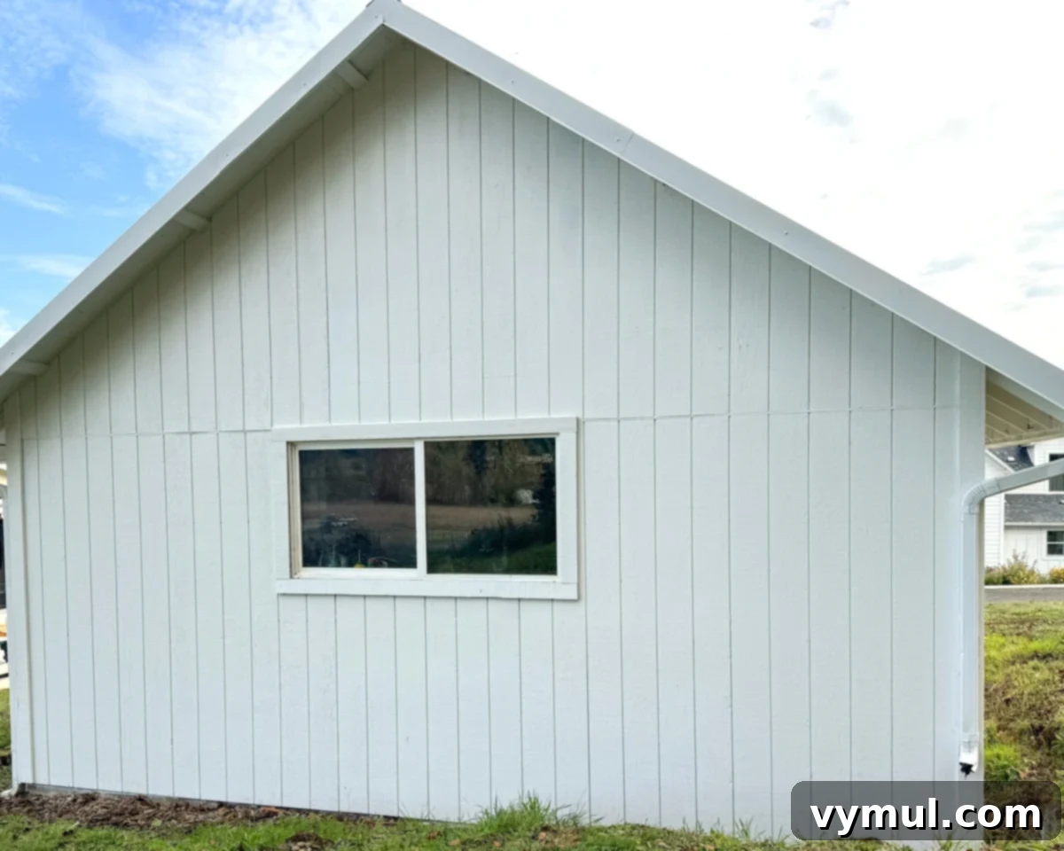 Effortless Barn Exterior Update 9 back of small barn after