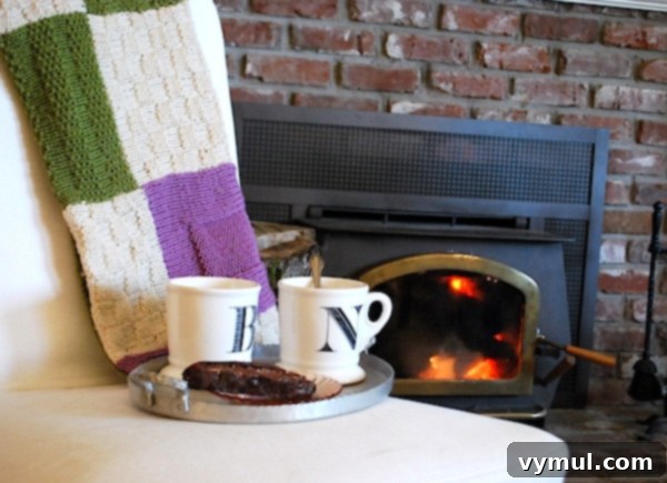 Serene Winter Home Decor 9 Coffee Cups and Fire