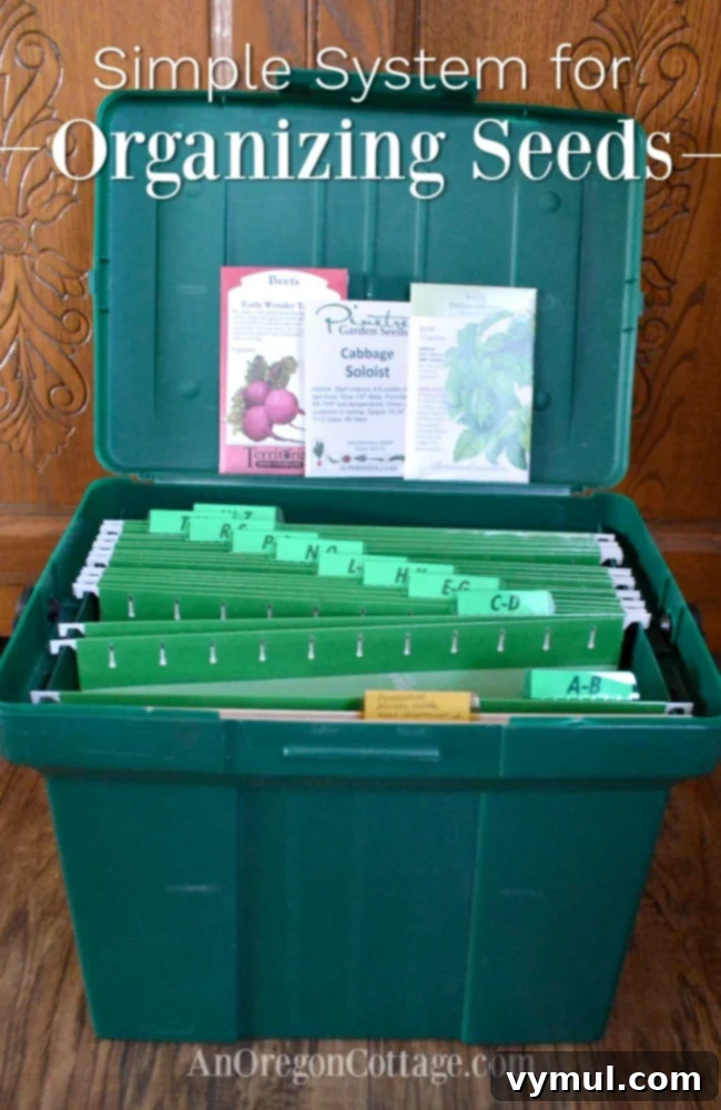 Kış Bahçeciliği: Tohum Düzeni ve Kolay Saklama Yöntemleri 2 Simple, efficient system for organizing garden seeds in a file box, with seed packets neatly filed