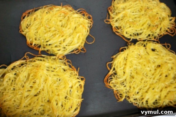 Noodle Pillow Stir Fry 5 baked noodle pillows golden brown and crispy