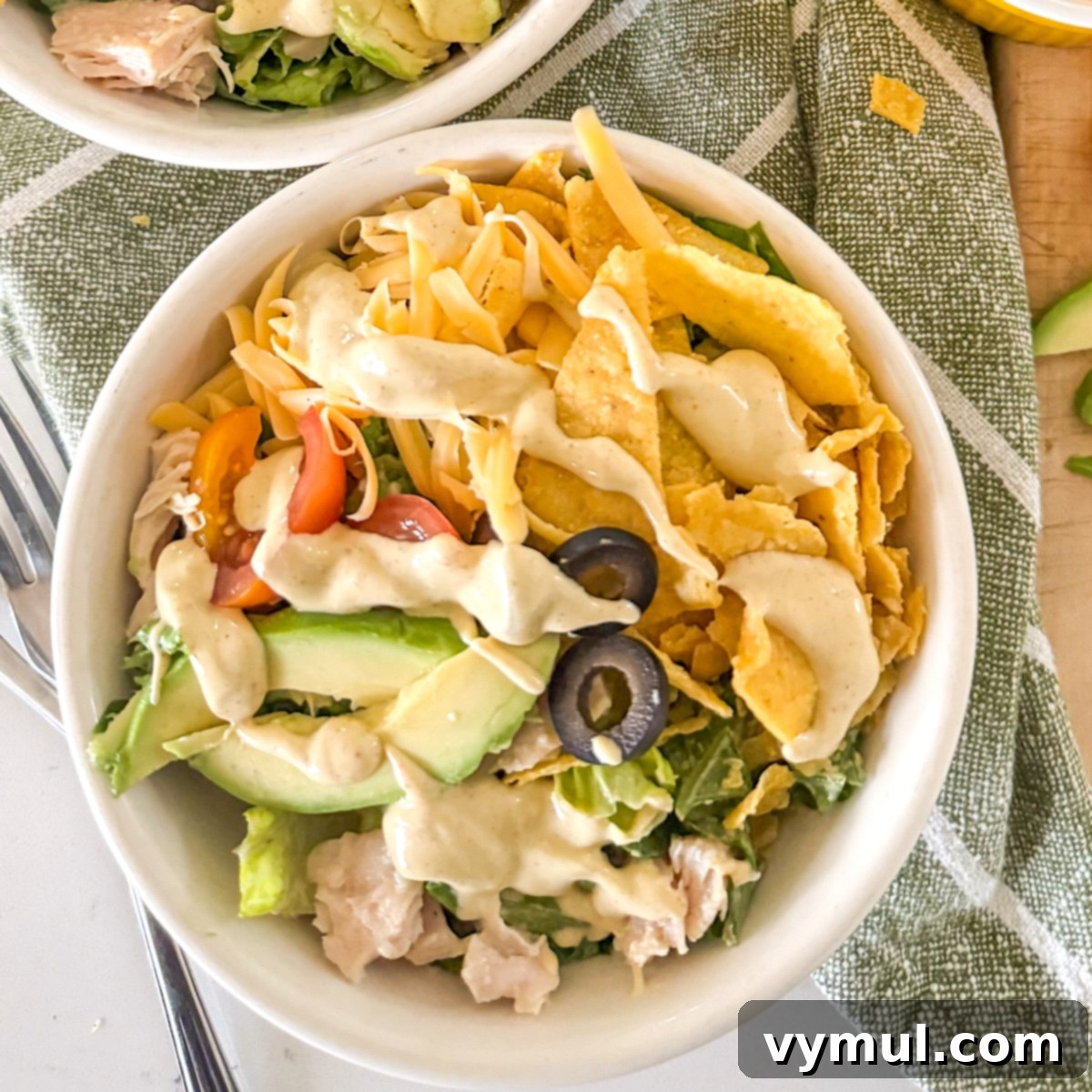 15-Minute Fiesta: Creamy Avocado Salad with Zesty Avocado Dressing 7 avocado bowl with avocado dressing drizzle