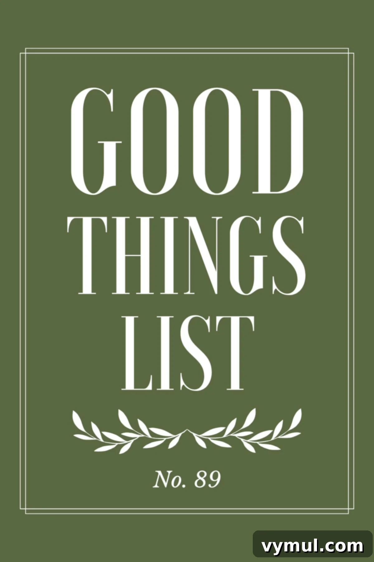 good things list no.89 title image