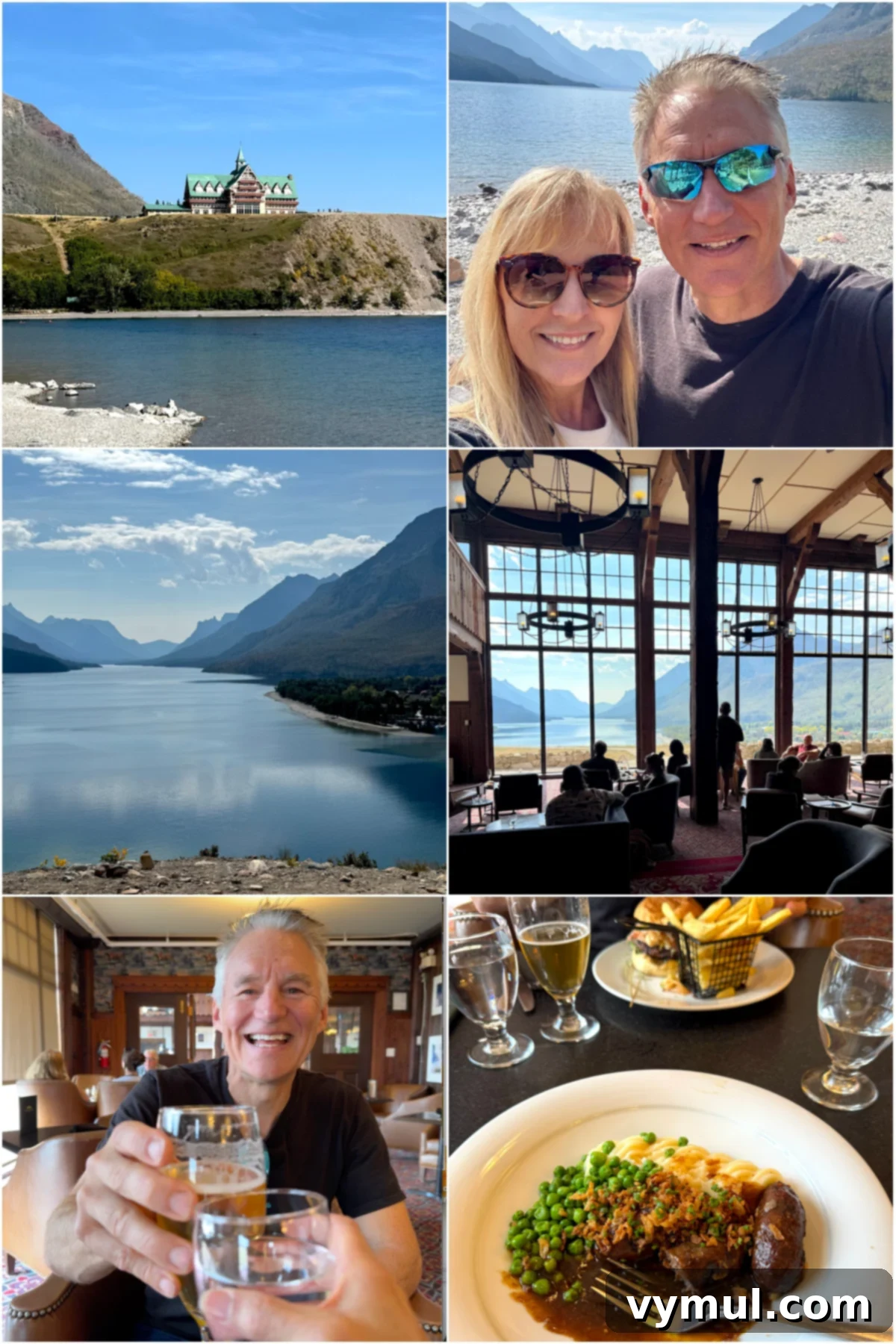 Waterton Lakes Canadian National Park collage