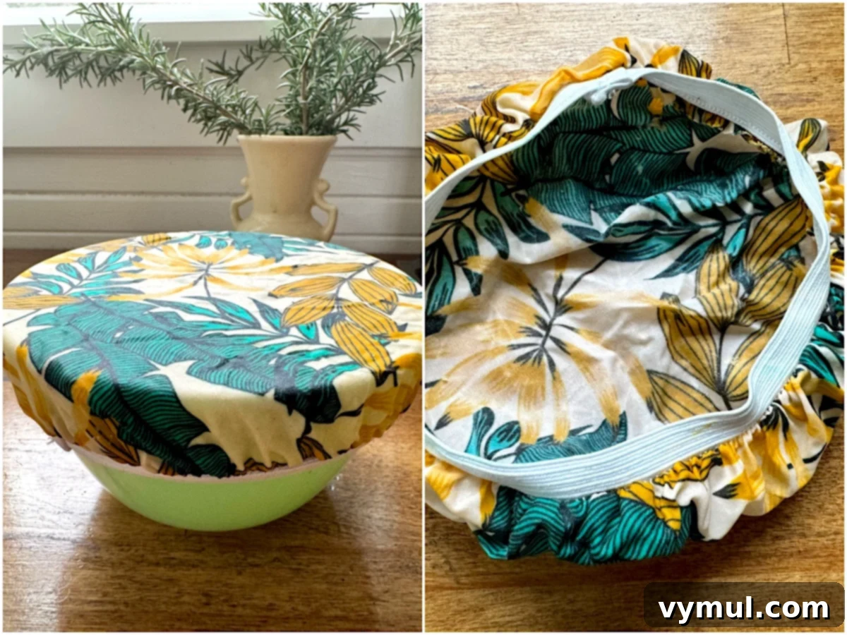 beeswax bowl cover on bowl and underside