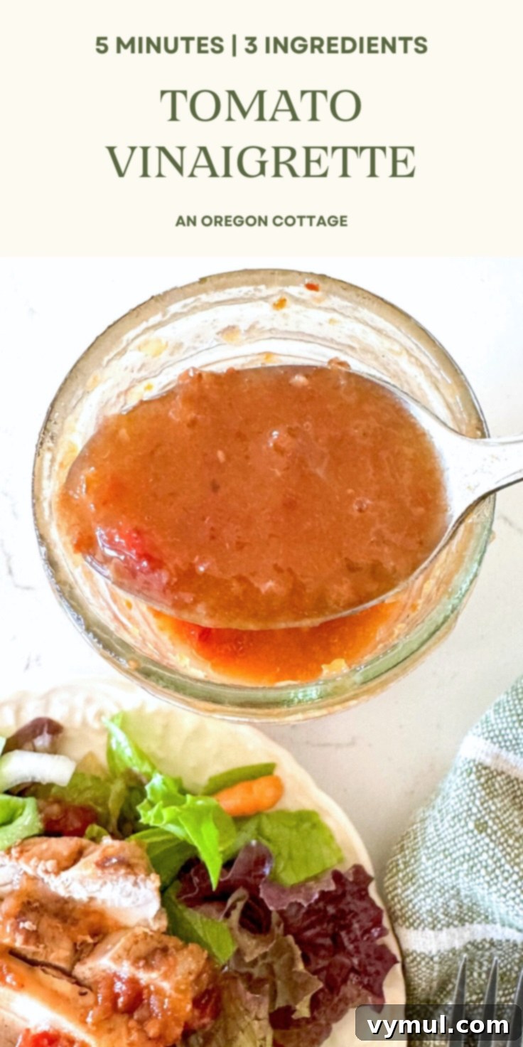 tomato vinaigrette Pinterest image