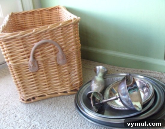 Thrifted pie tins, silver candle holder, and goblet for DIY project