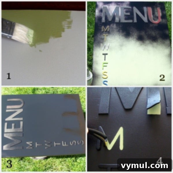 Create Your Own Charming Chalkboard Canvas Menu 4 Canvas Menu Steps