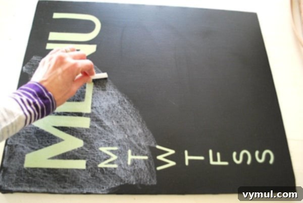 Create Your Own Charming Chalkboard Canvas Menu 5 conditioning canvas chalkboard