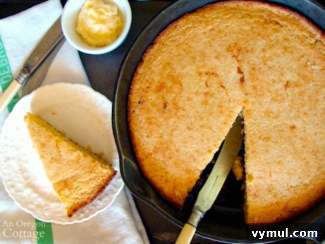 Rich Cornbread in skillet