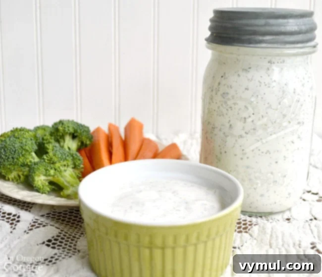 Ditch the Bottle: Fresh & Flavorful Dressings 3 Homemade Ranch Dressing served in a mason jar with a small bowl of dressing on the side, garnished with fresh dill.