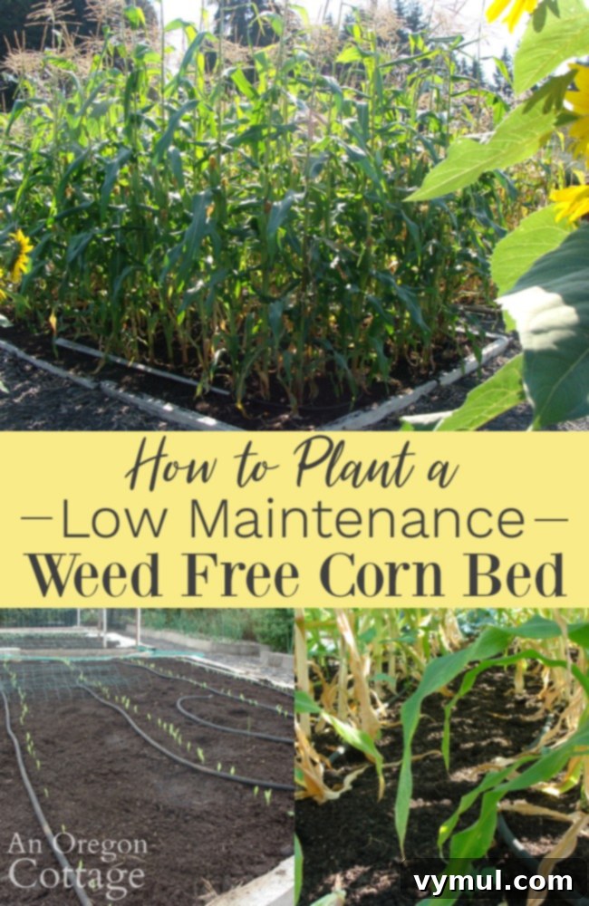 How to plant a low maintenance weed free corn bed
